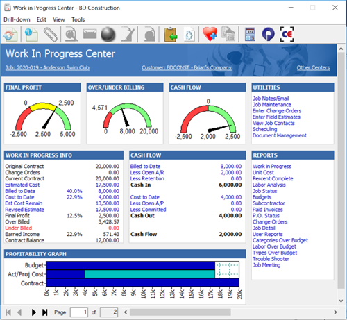 Work-in-Progress Management Center
